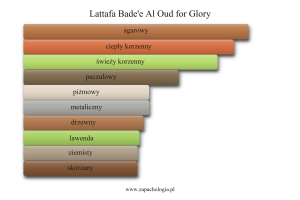 Lattafa Bade'e Al Oud for Glory — akordy zapachowe