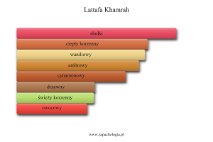 Lattafa Khamrah — akordy zapachowe