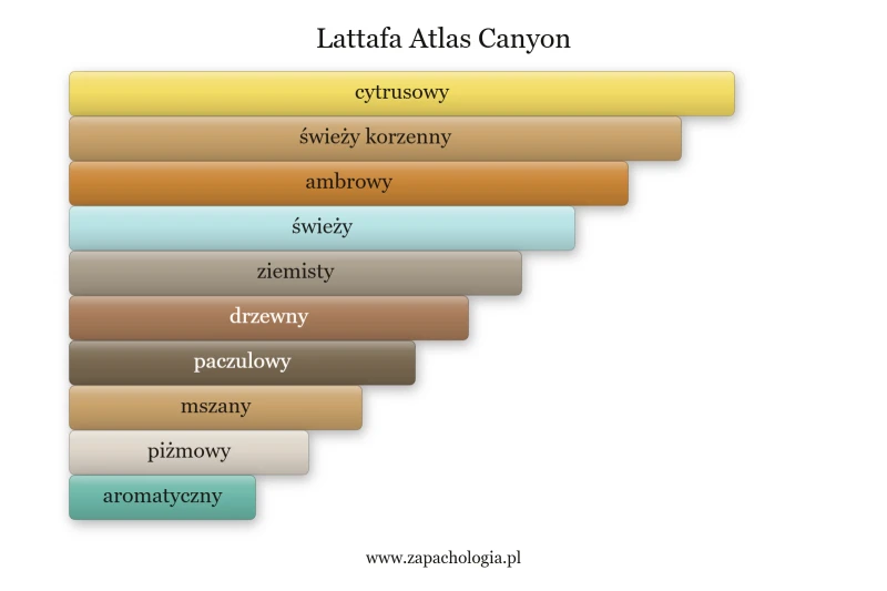 Lattafa Atlas Canyon — akordy zapachowe