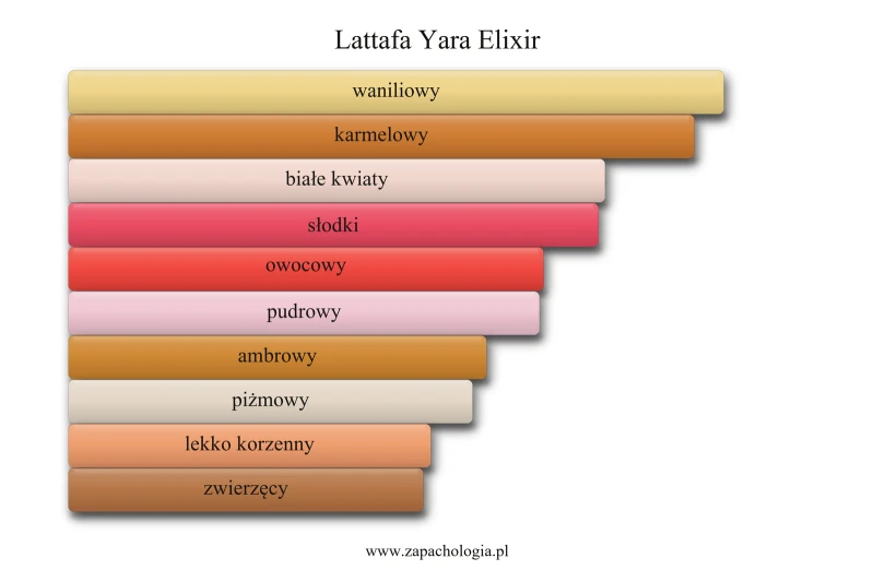 Lattafa Yara Elixir — akordy zapachowe